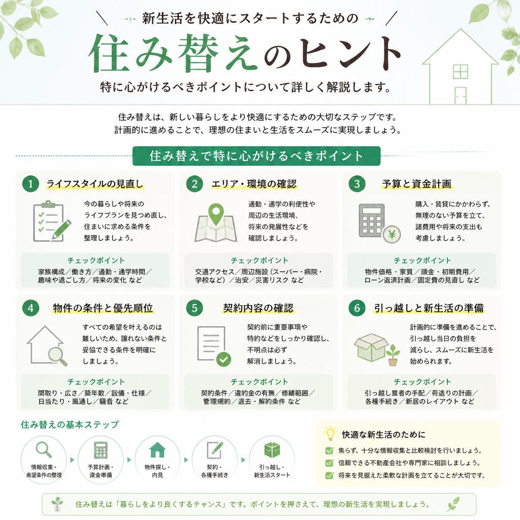 新生活に向けた住み替えのコツ