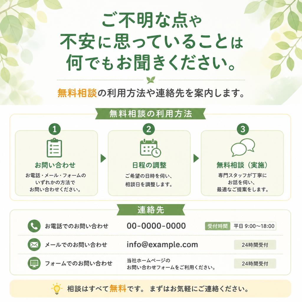 お気軽に相談・お問い合わせ