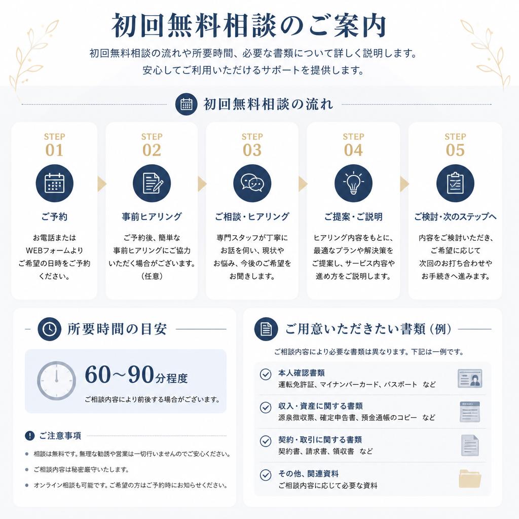 無料相談の流れ