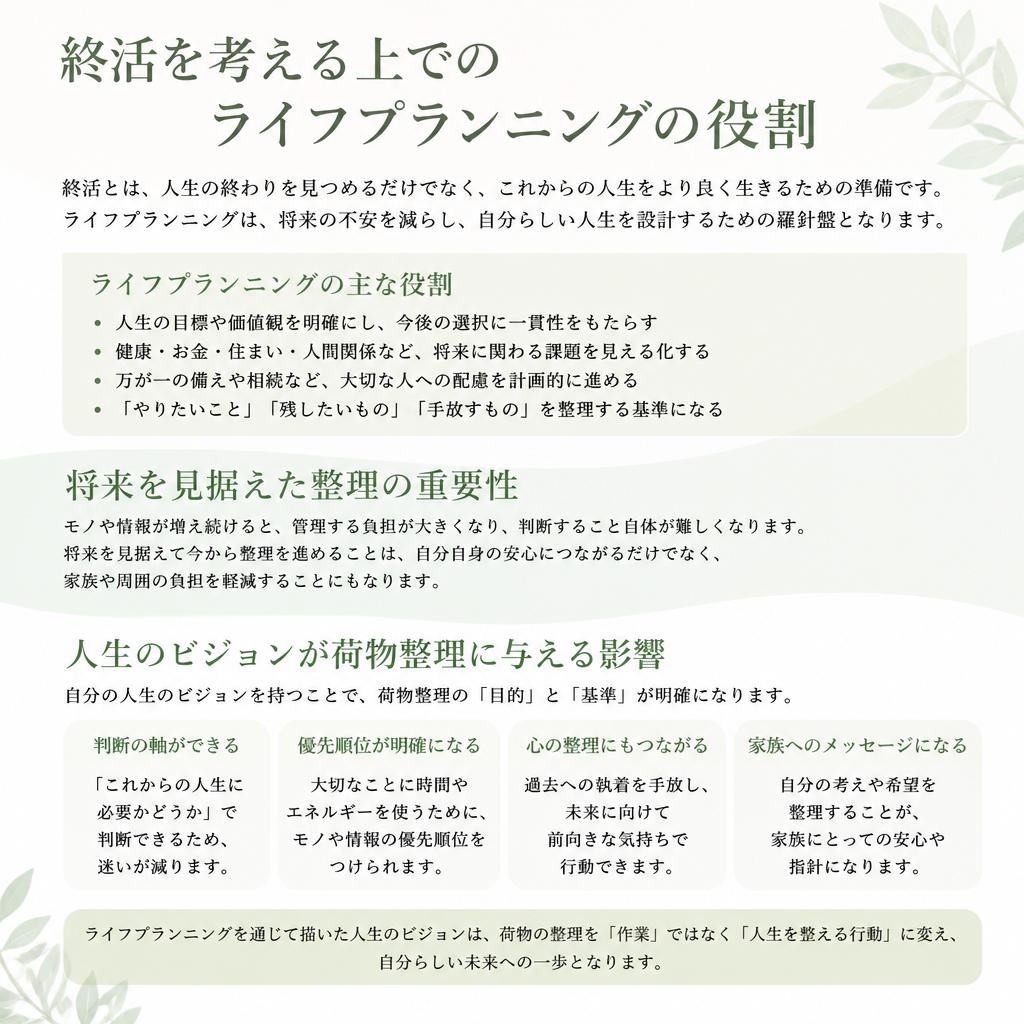 ライフプランニングと終活の関係