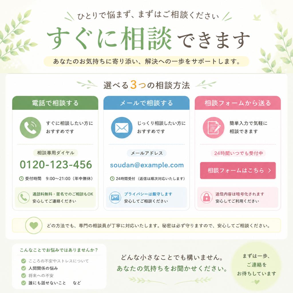 今すぐお問い合わせを！