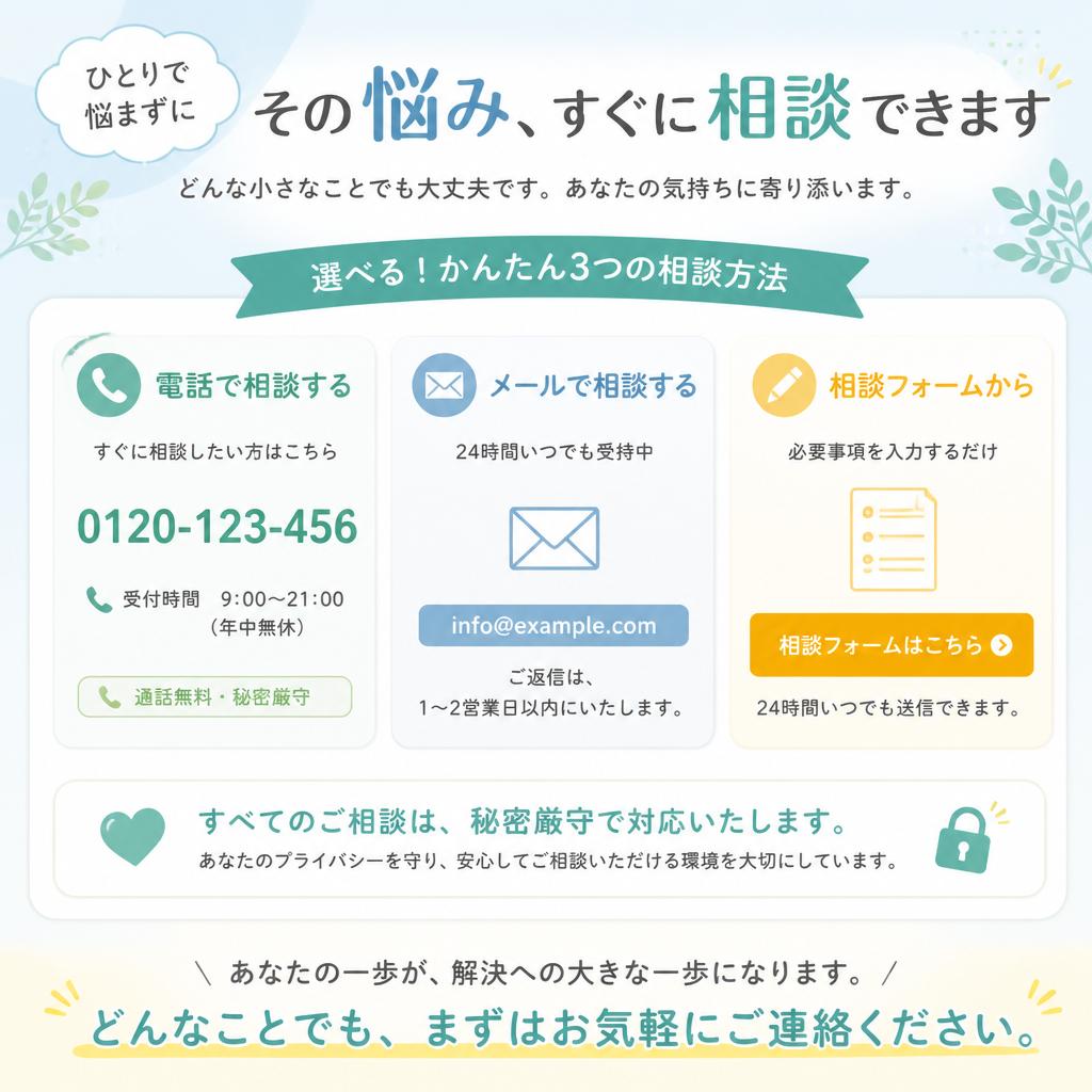 今すぐお問い合わせを！